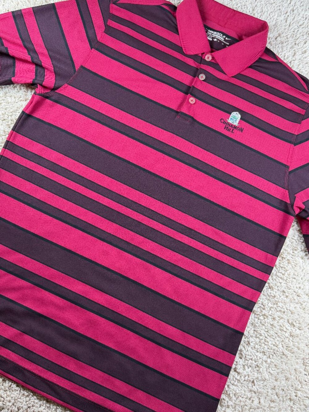 Nike Golf Tour Performance Dri-FIT Cinnamon Hill Striped Polo Men’s XL